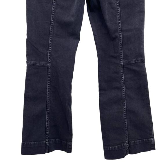 ULLA JOHNSON Ellis Jeans Charcoal Size 2 Black Gray Denim High Rise Kick Flare - Picture 14 of 16